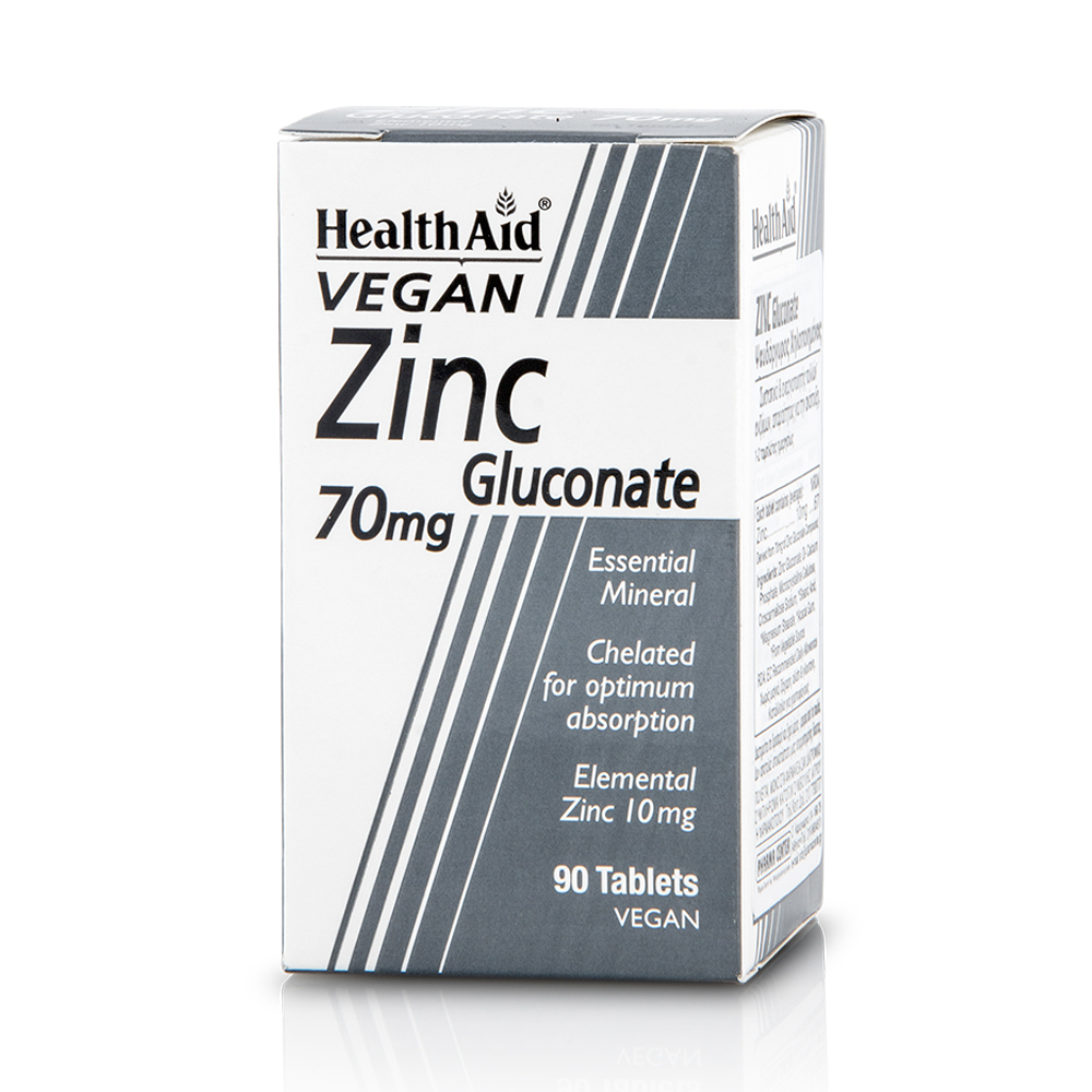 HEALTH AID - Zinc Gluconate 70mg - 90tabs