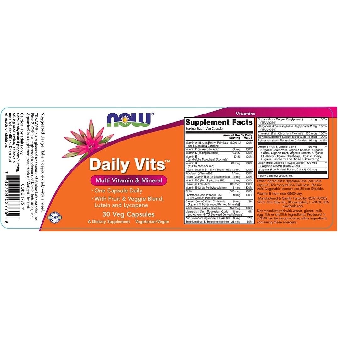 NOW - Daily Vits - 30caps