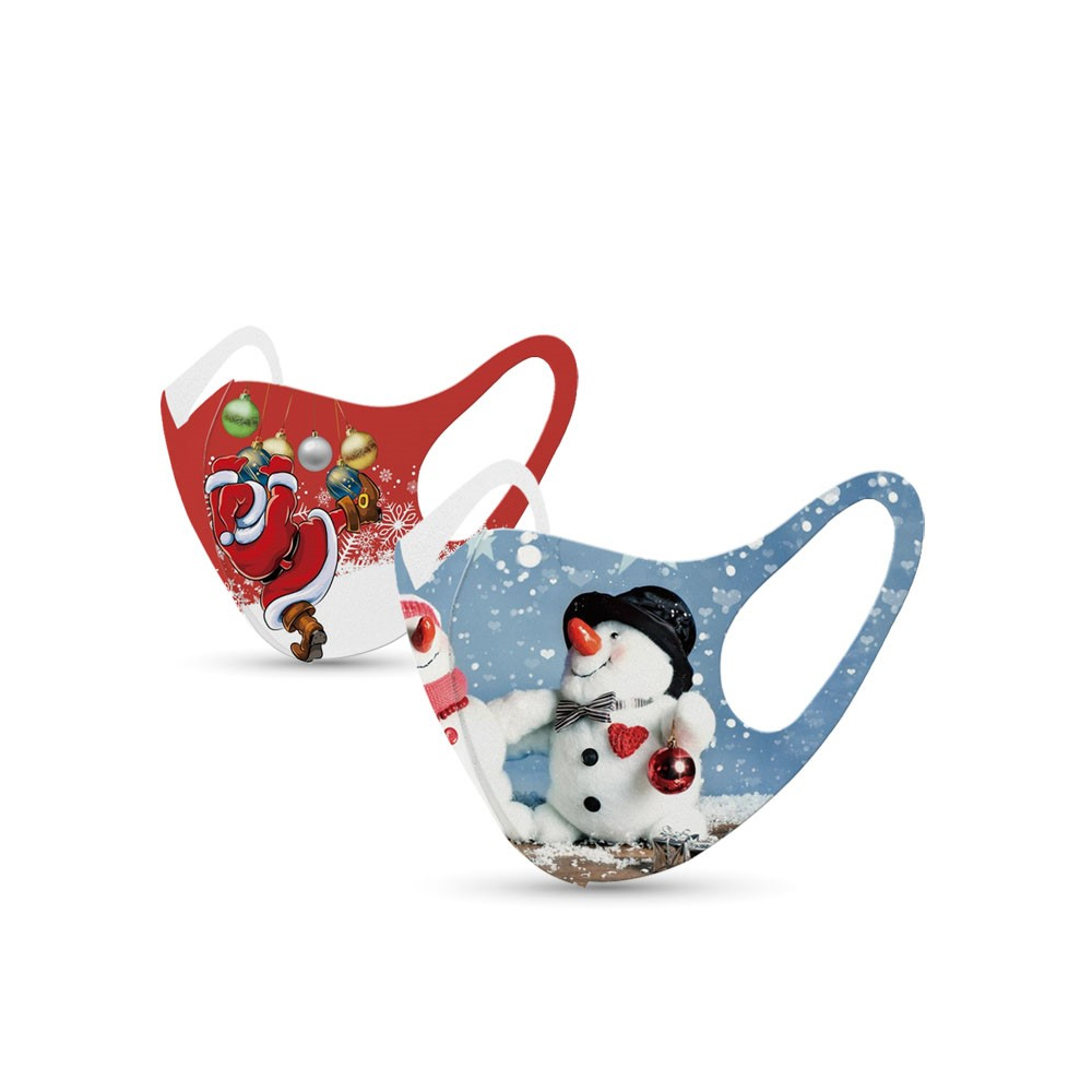 TILI - Μασκες Πολλαπλών Χρήσεων ενηλίκων Christmas Limited Edition (γαλάζιο - κόκκινο) - 2τεμ.