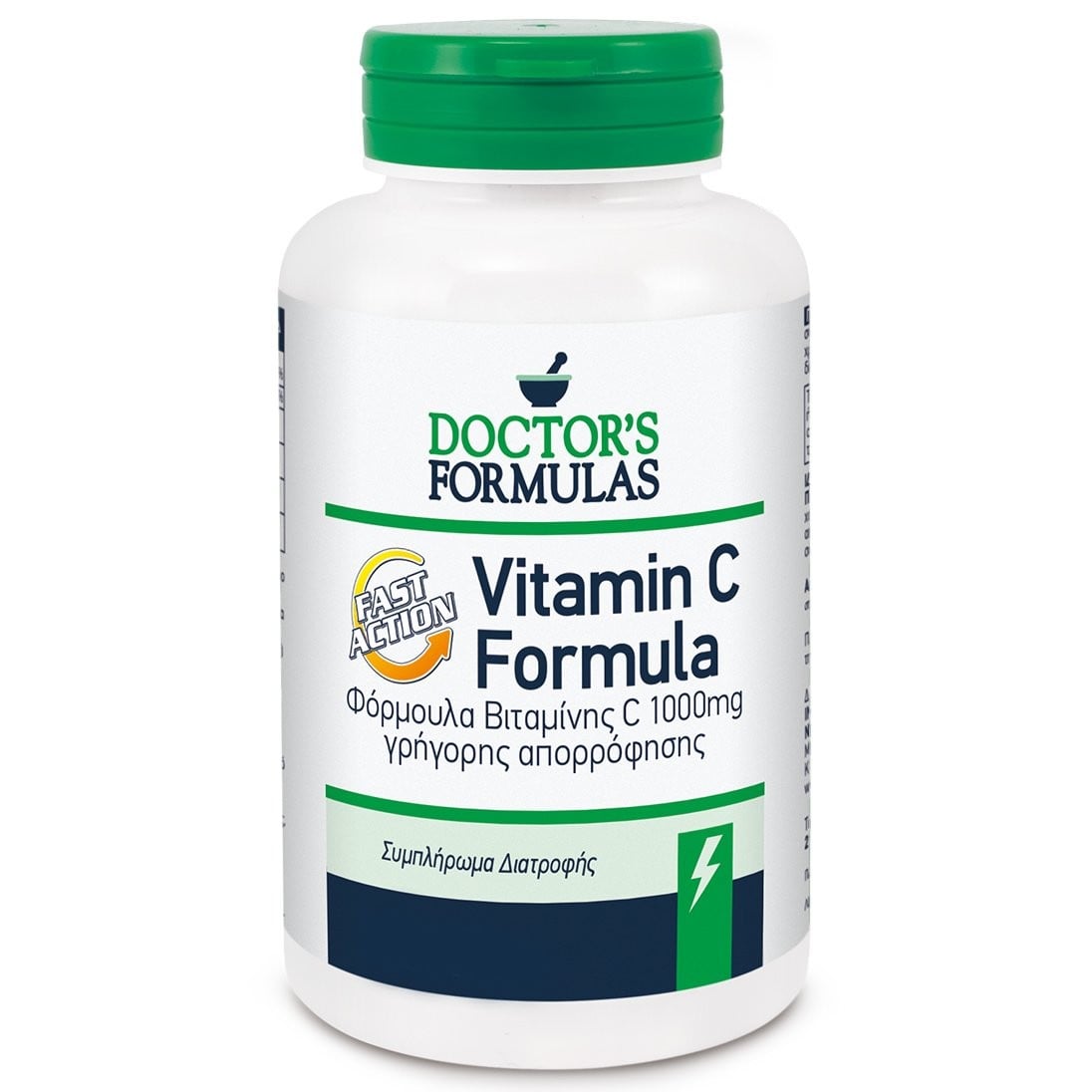 DOCTOR'S FORMULAS - PROMO PACK Vitamin C Fast Action 1000mg - 30tabs, Optimum Zinc - 30caps & ΔΩΡΟ Vitamin D3 2000IU - 60caps
