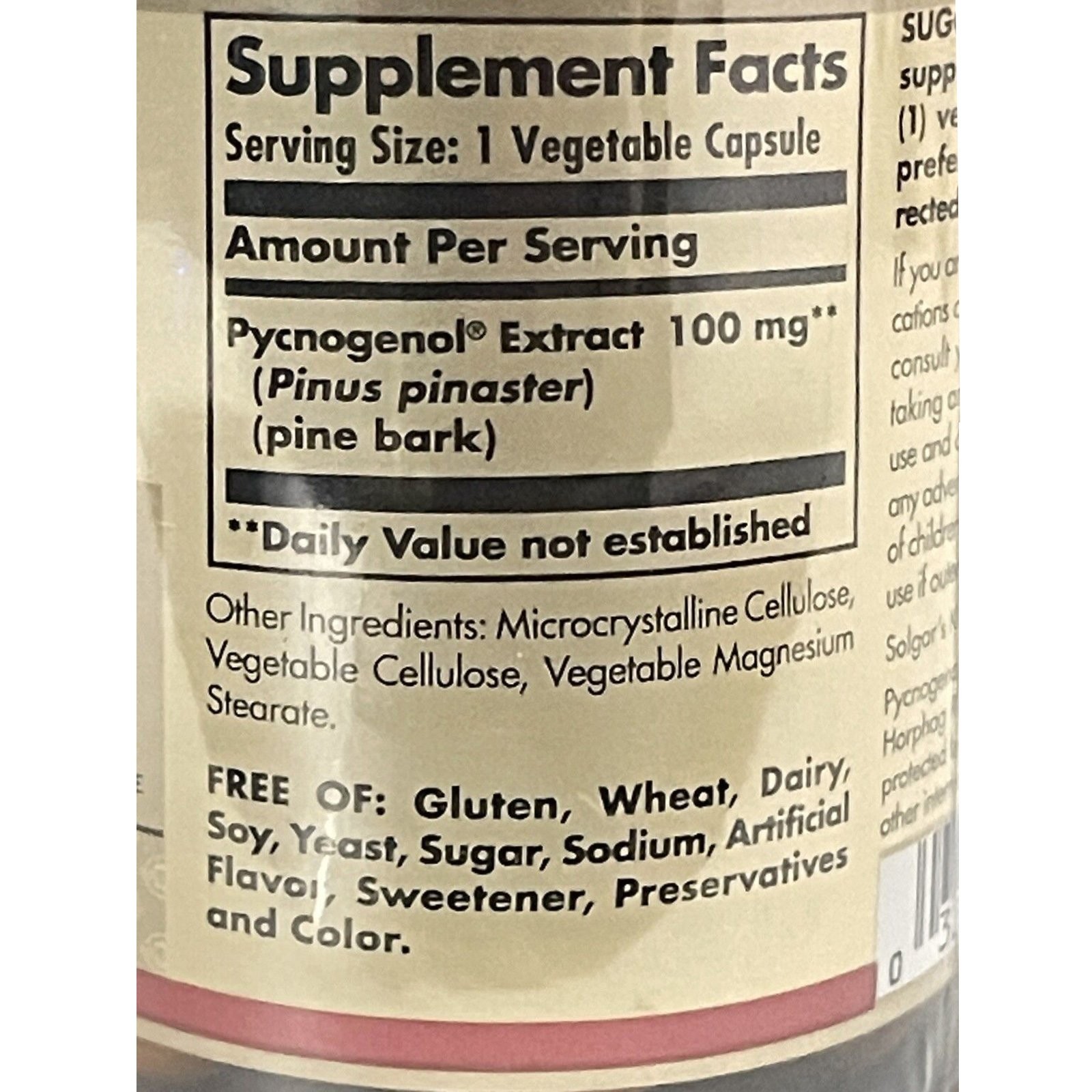 SOLGAR - Pycnogenol 100mg - 30caps