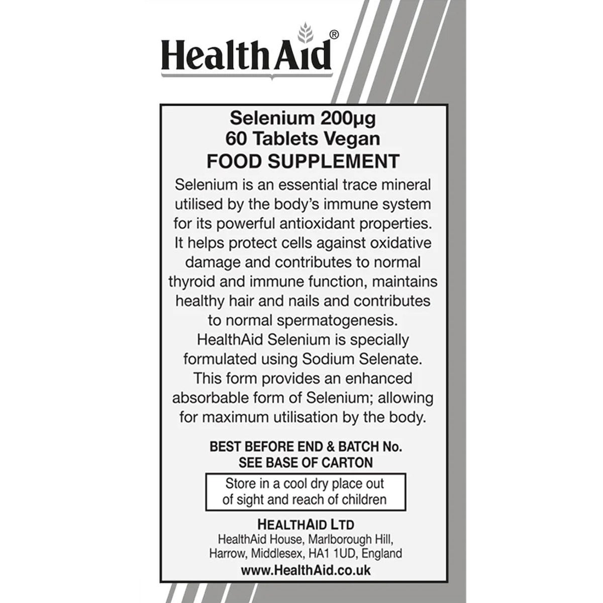 HEALTH AID - Selenium 200μg - 60tabs