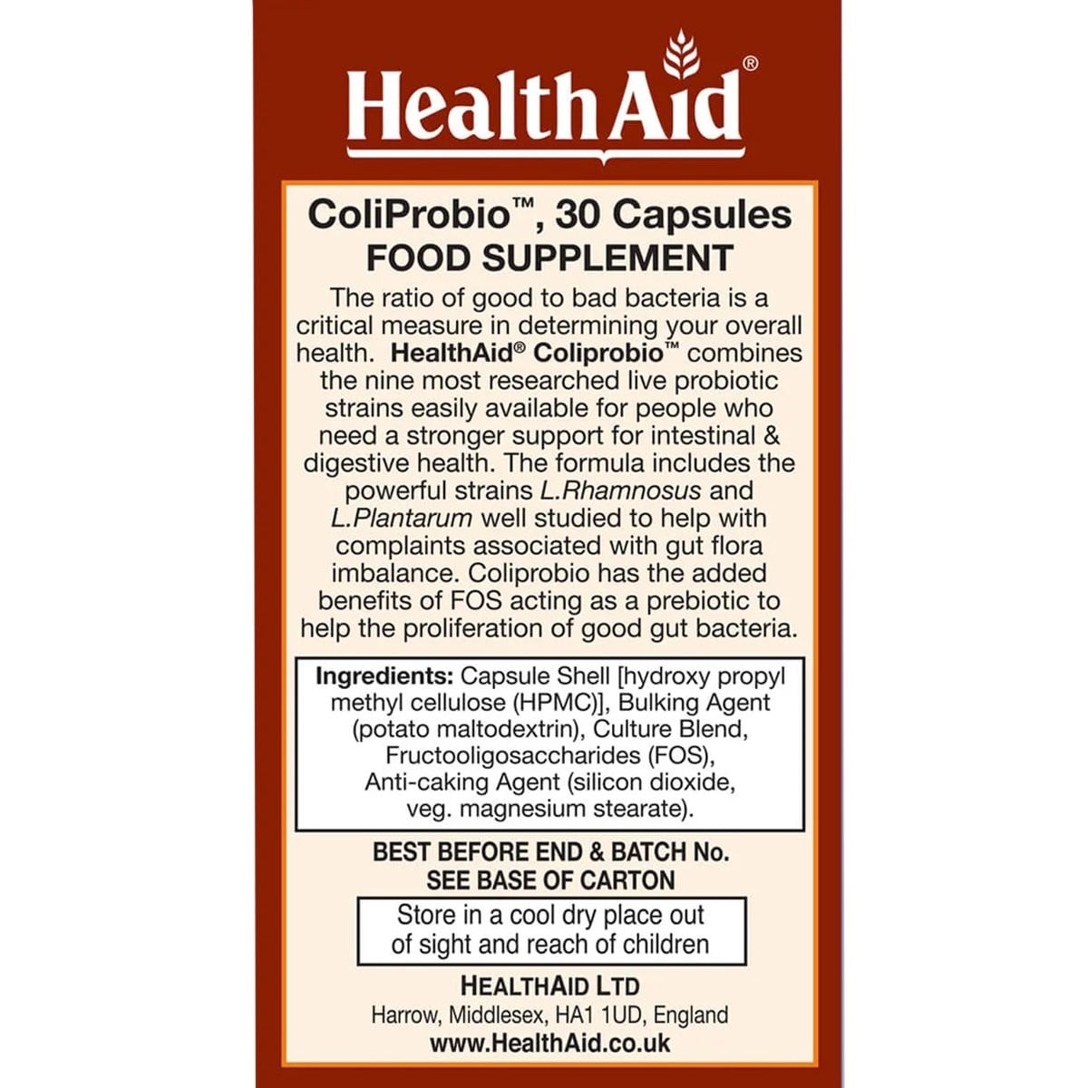 HEALTH AID - Coliprobio - 30caps