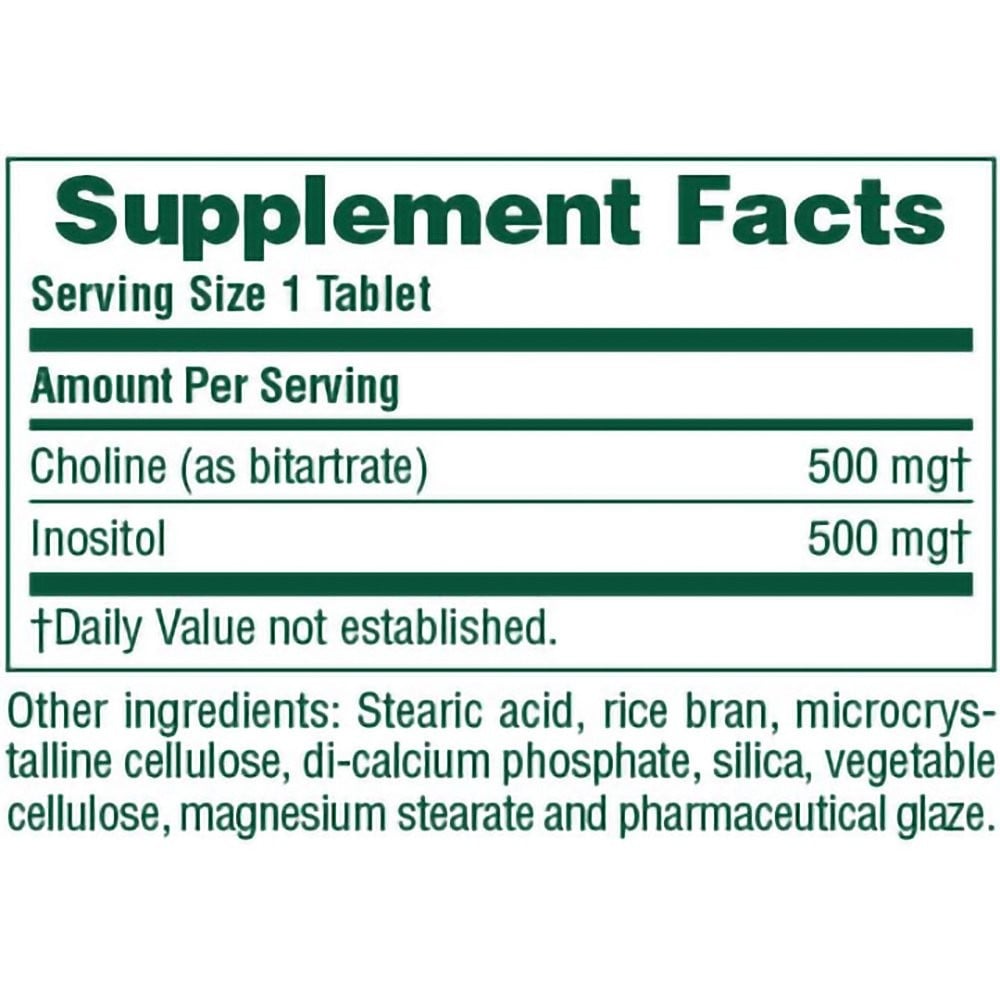NATURES PLUS - Choline & Inositol - 60tabs