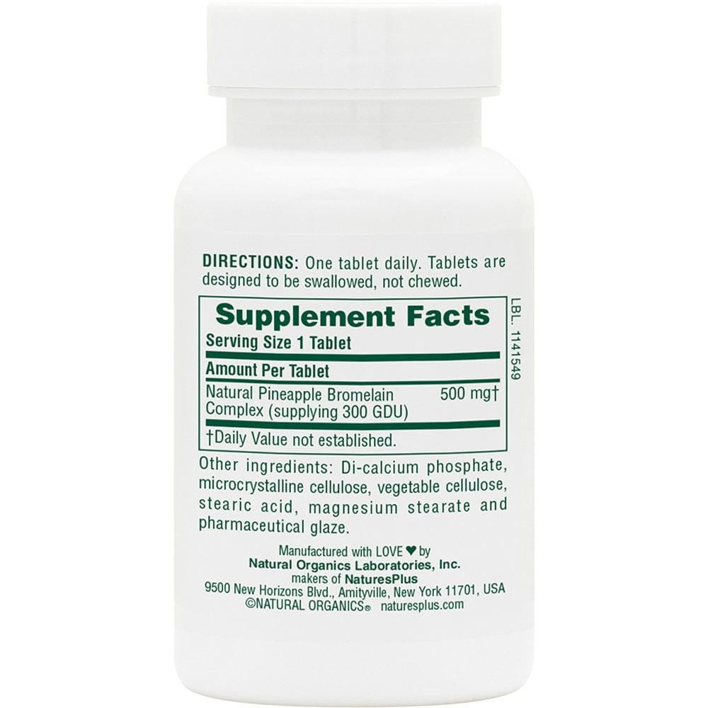 NATURES PLUS - Bromelain 500mg - 60tabs
