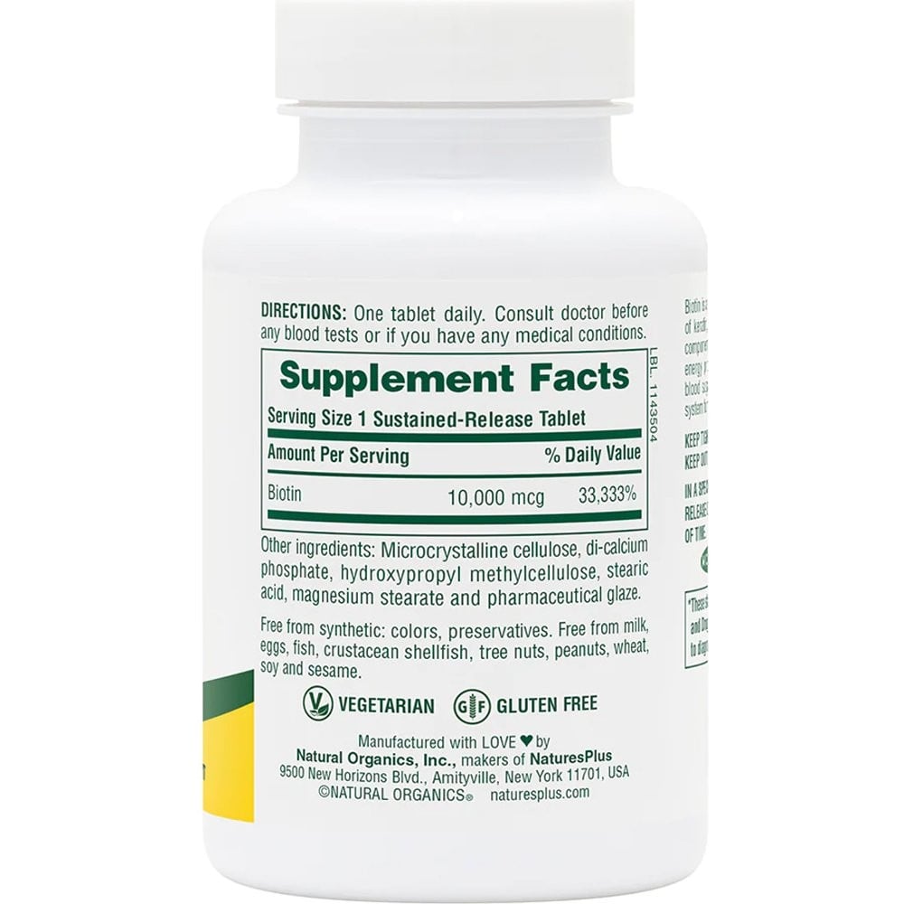 NATURES PLUS - Biotin 10mg - 90tabs