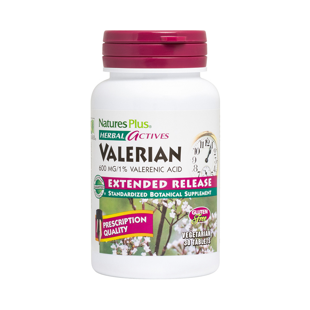 NATURES PLUS - HERBAL ACTIVES Valerian Extended Release 600mg - 30tabs