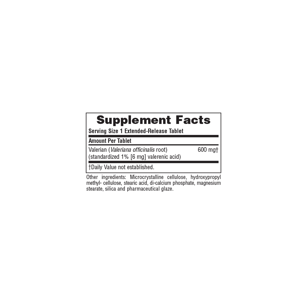 NATURES PLUS - HERBAL ACTIVES Valerian Extended Release 600mg - 30tabs