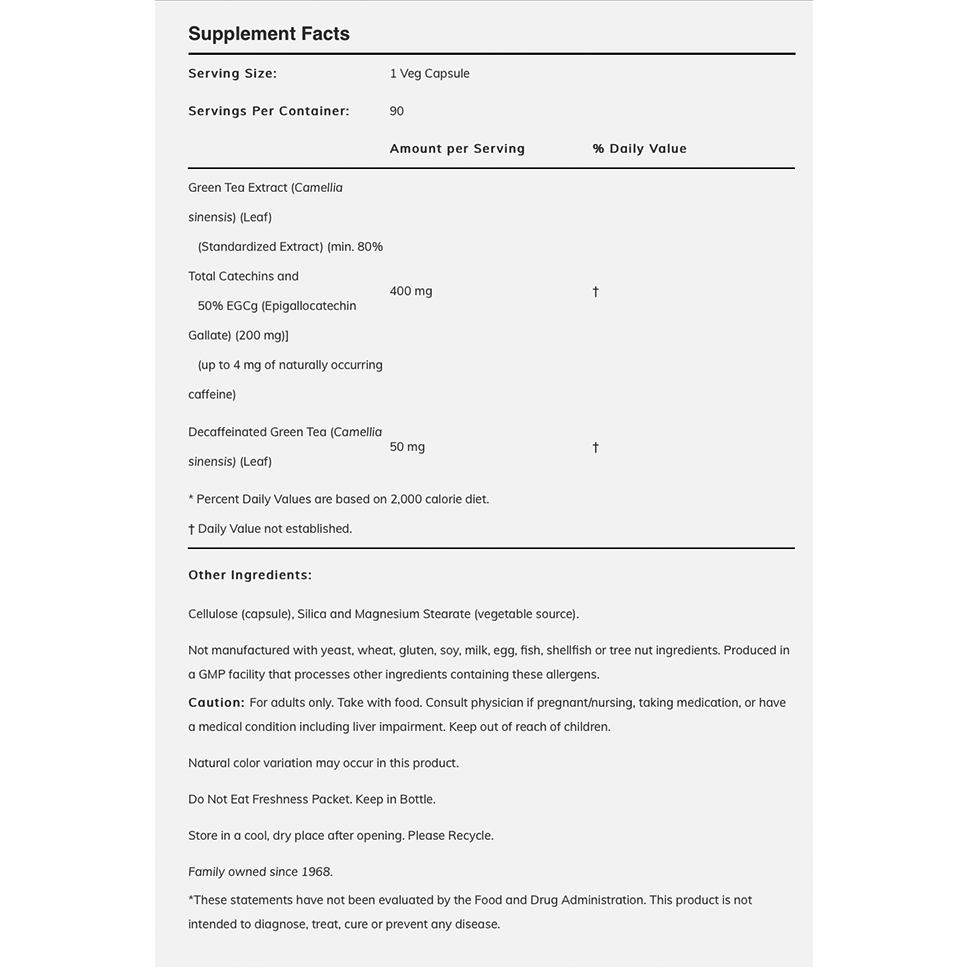 NOW - EGCg Green Tea Extract 400mg - 90caps