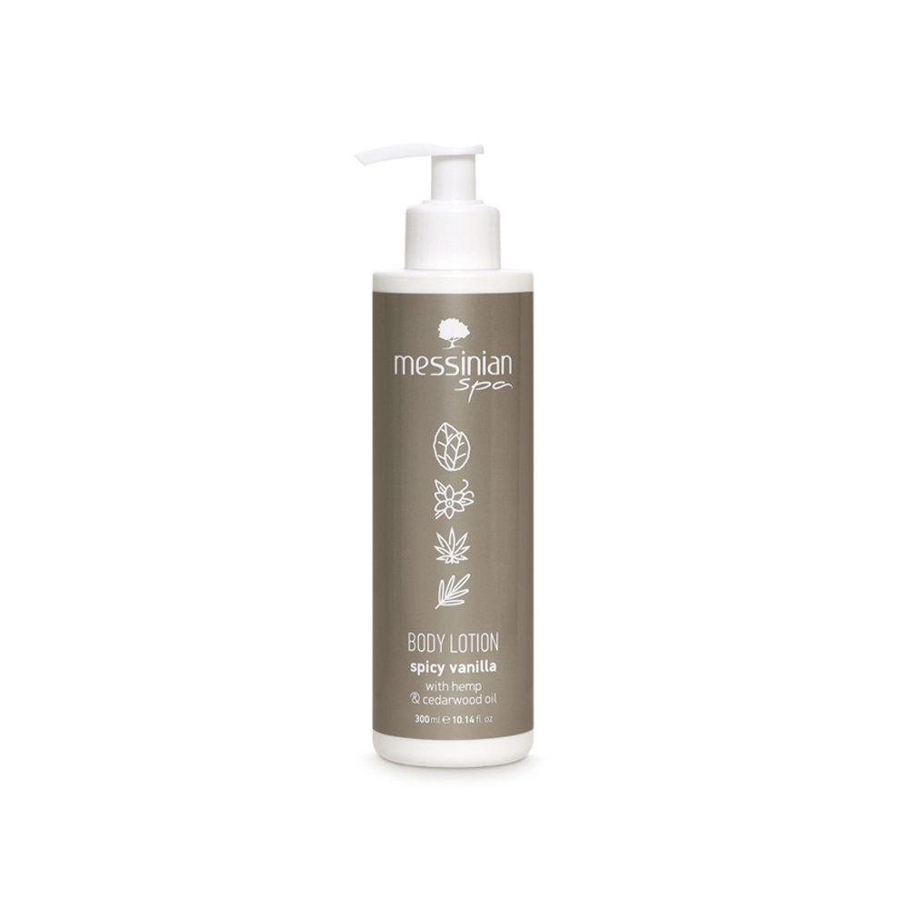 MESSINIAN SPA - Body Lotion Spicy Vanilla with Hemp & Cedarwood Oil - 300ml