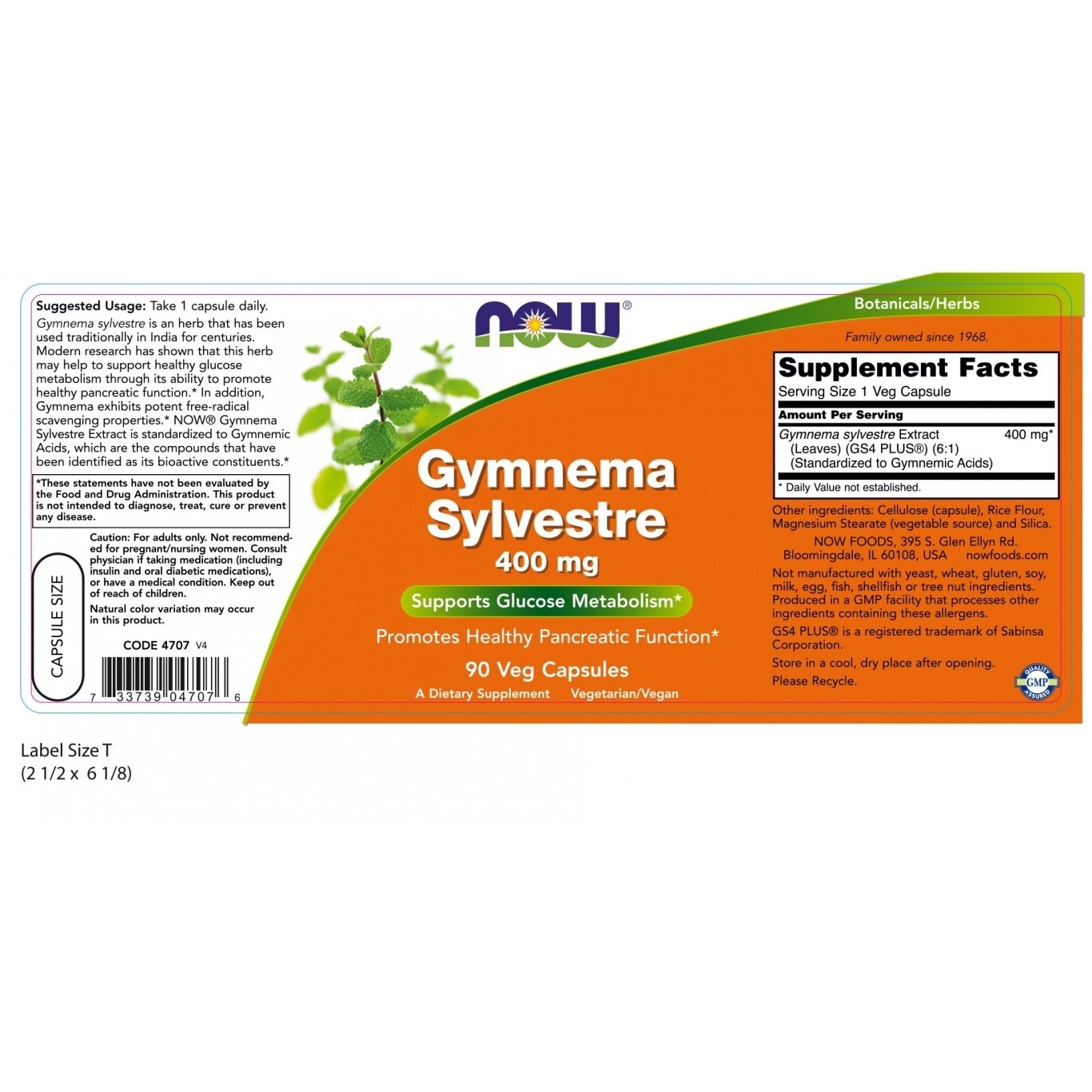 NOW - Gymnema Sylvestre 400mg - 90caps