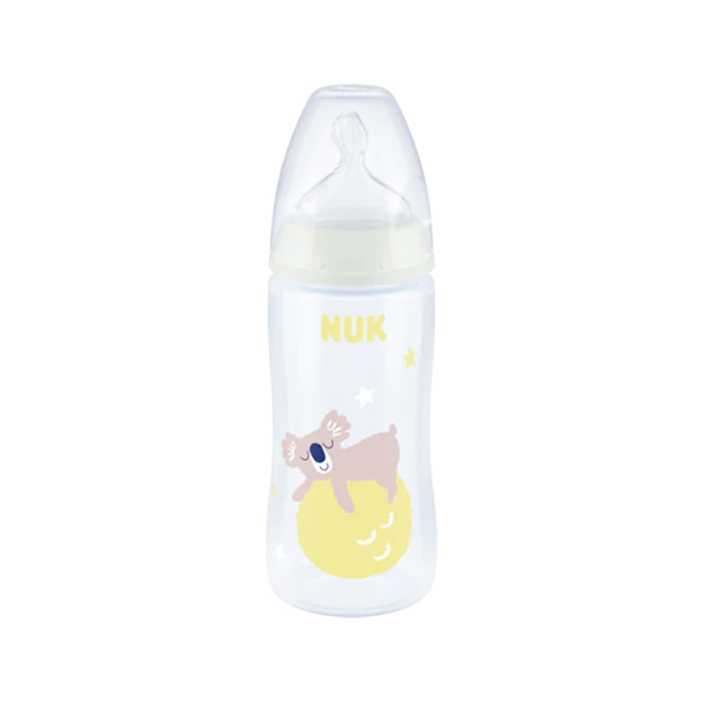NUK - FIRST CHOICE+ Night Πλαστικό Μπιμπερό Θηλή Σιλικόνης με Δείκτη Ελέγχου Θερμοκρασίας 6-18m (κοάλα) - 300ml 10741142