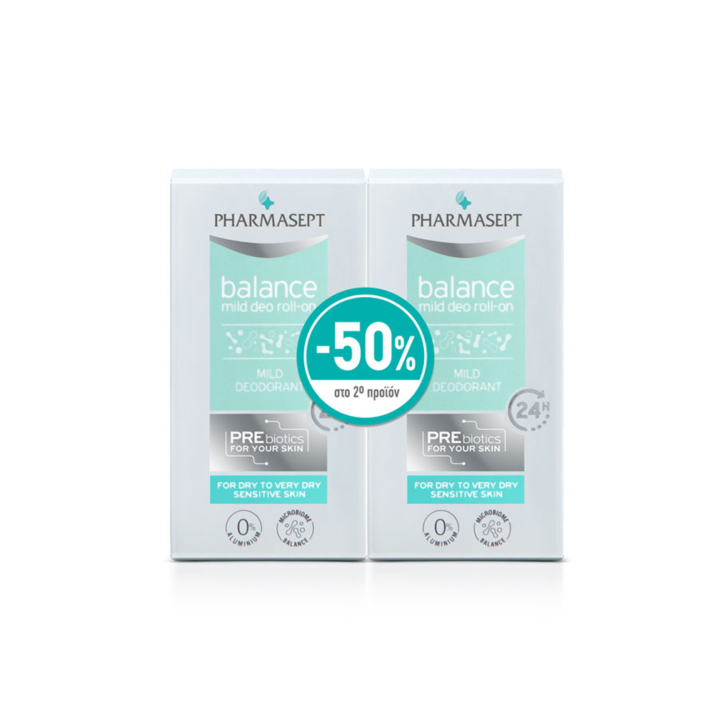 PHARMASEPT - PROMO PACK 2 ΤΕΜΑΧΙΑ BALANCE Mild Deo Roll-on - 50ml