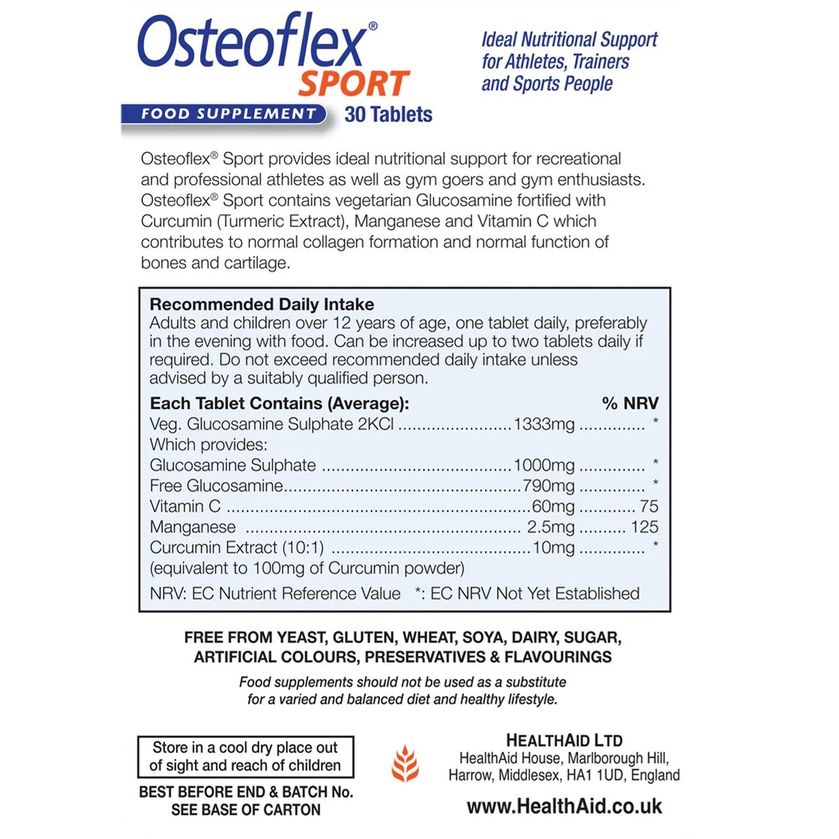 HEALTH AID - Osteoflex Sport - 30tabs