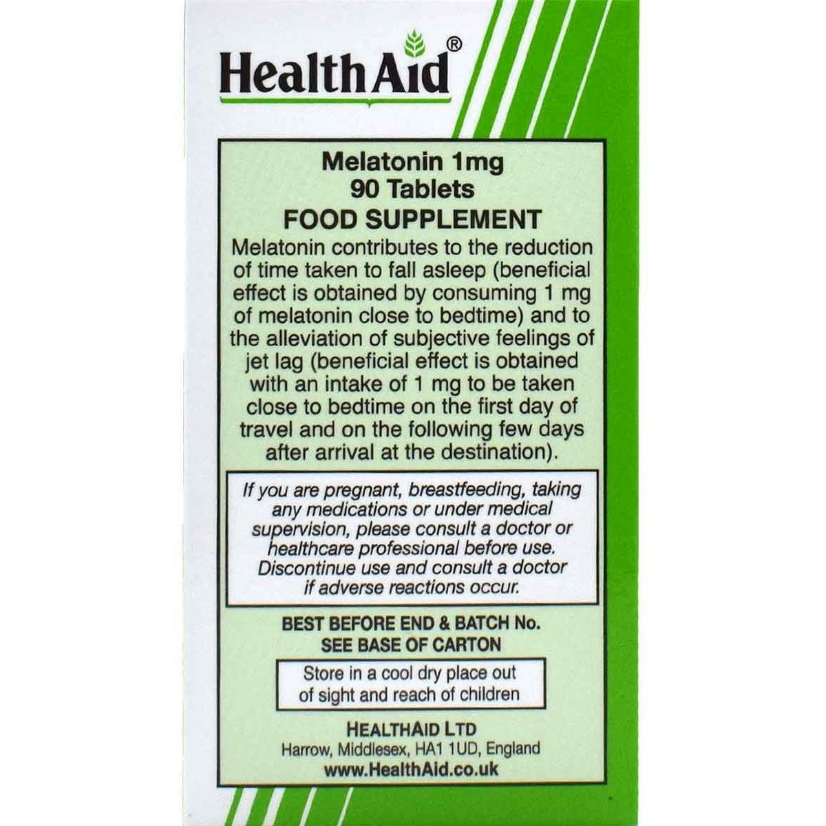 HEALTH AID - Melatonin 1mg - 90tabs