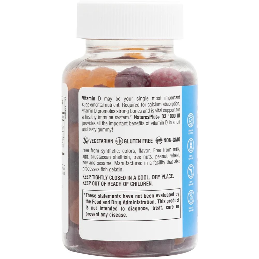 NATURES PLUS - GUMMIES Vitamin D3 1000IU - 60gummies
