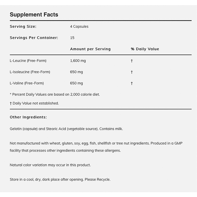 NOW - SPORTS Branced-Chain Amino Acids - 120caps