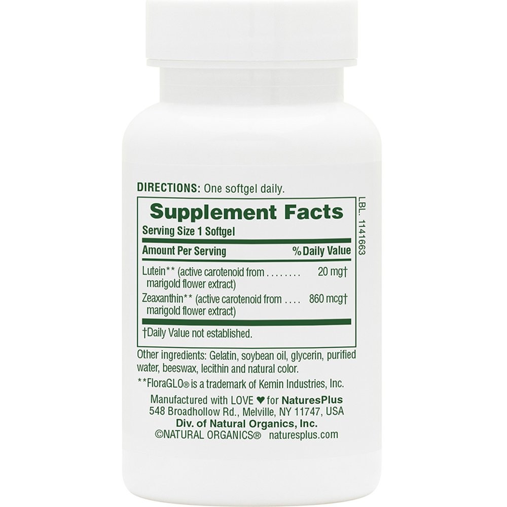 NATURES PLUS - Ultra Lutein 20mg - 60softgels