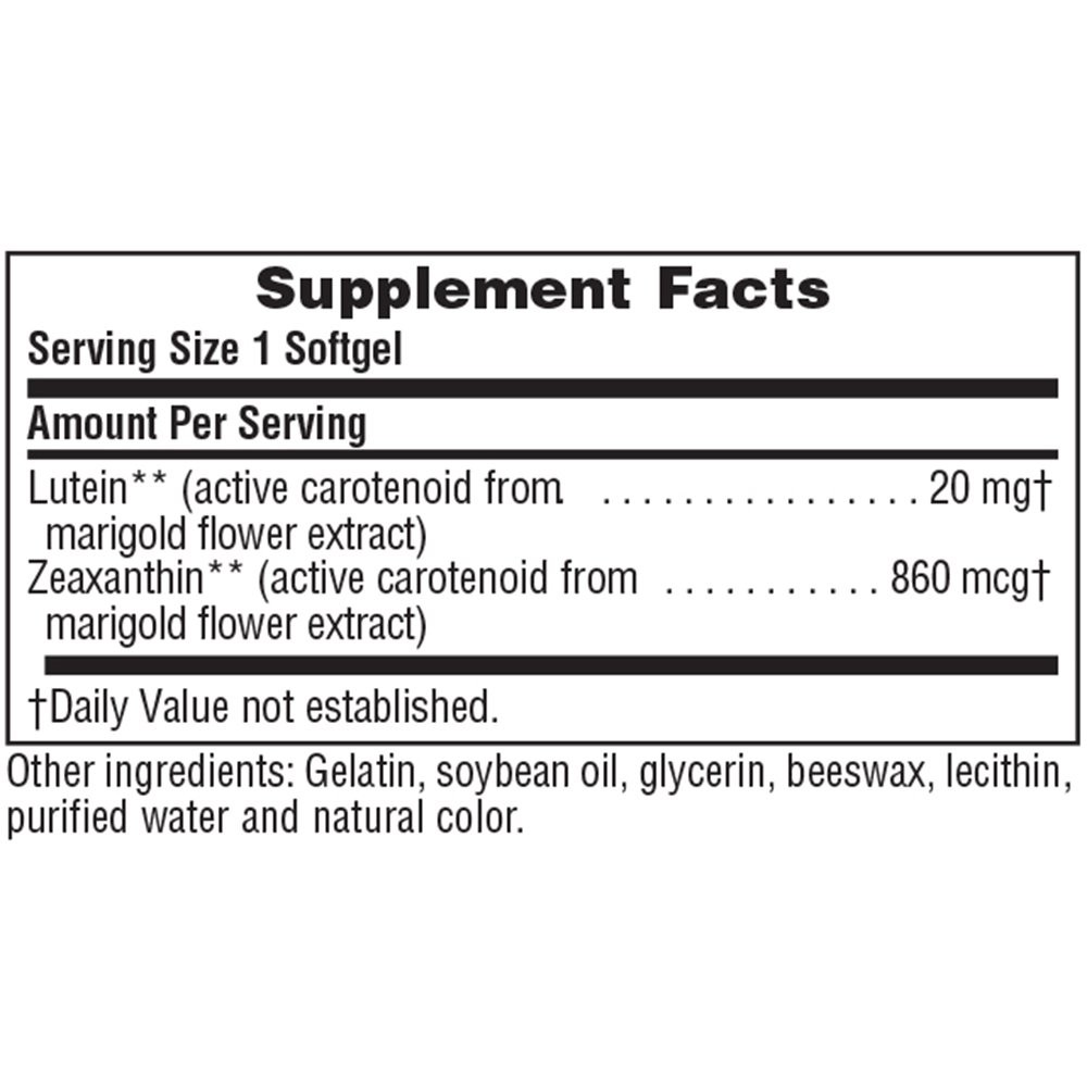 NATURES PLUS - Ultra Lutein 20mg - 60softgels