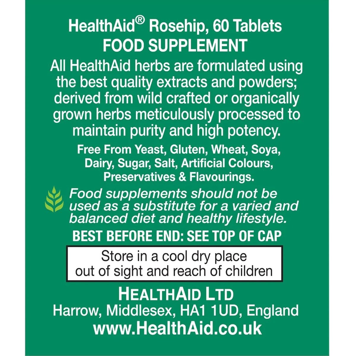 HEALTH AID - Rosehip 3000mg - 60tabs