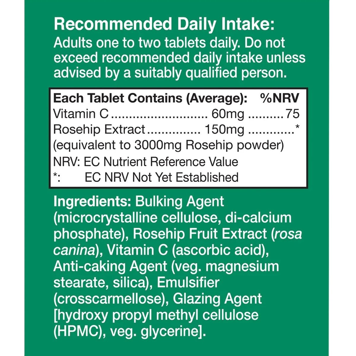 HEALTH AID - Rosehip 3000mg - 60tabs