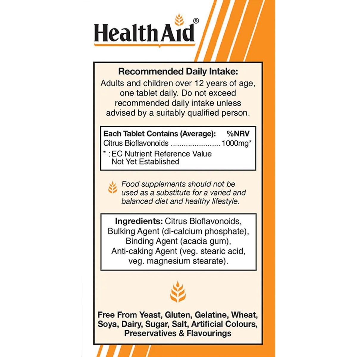 HEALTH AID - Citrus Bioflavonoids 1000mg - 30tabs