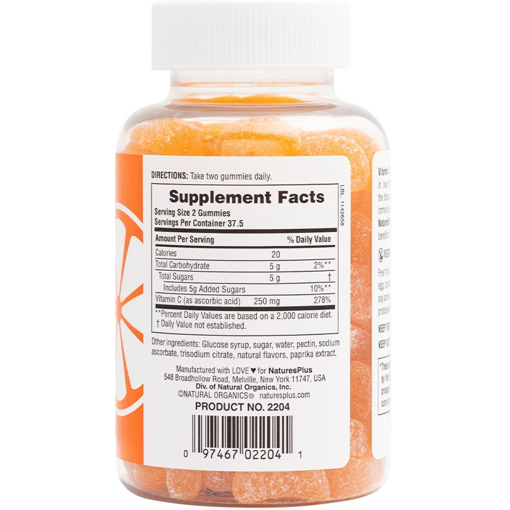 NATURES PLUS - Vitamin C 250mg - 75gummies