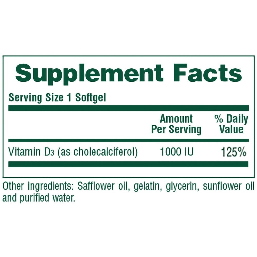 NATURES PLUS - Vitamin D3 1000IU - 30softgels