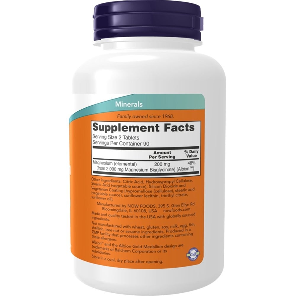 NOW - Magnesium Glycinate 100mg - 180tabs