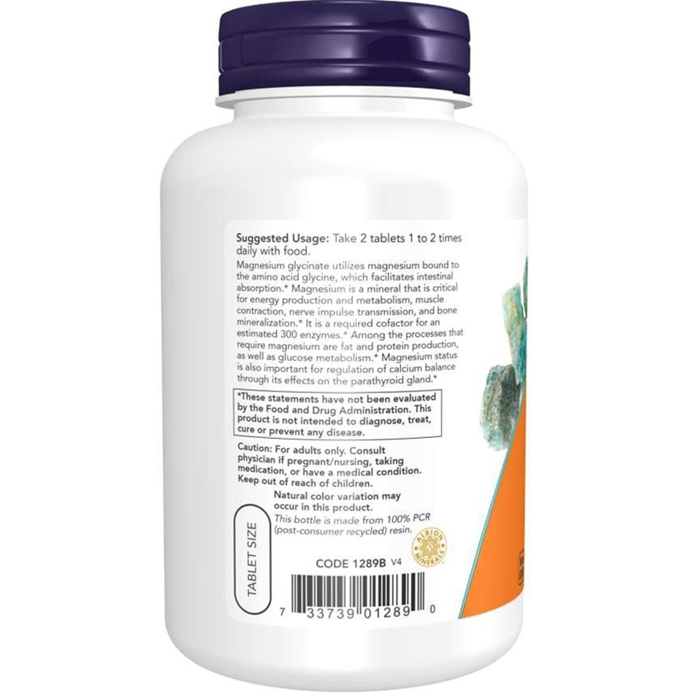 NOW - Magnesium Glycinate 100mg - 180tabs