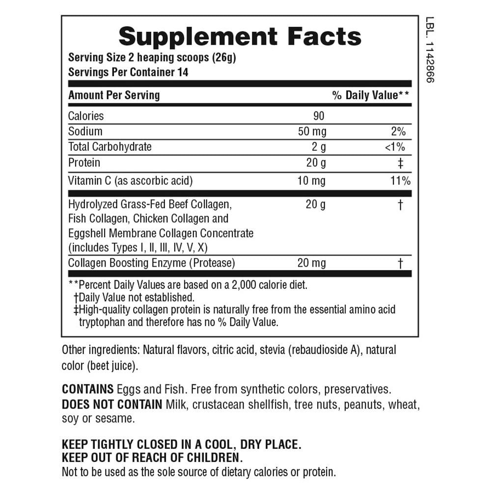 NATURES PLUS - Collagen Peptides Berry Lemonade - 364g
