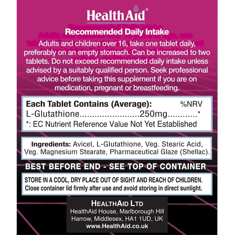 HEALTH AID - L-Glutathione 250mg - 60tabs