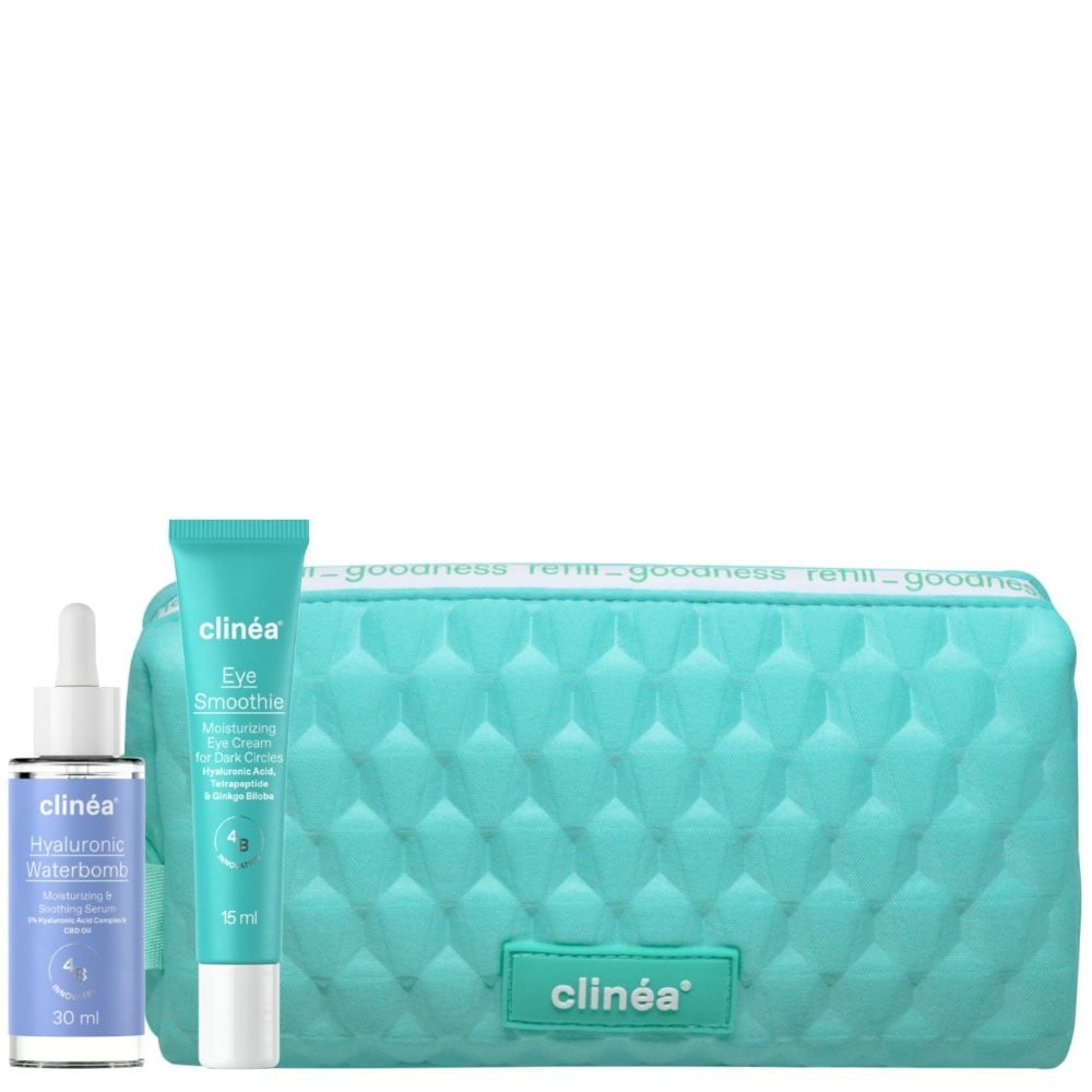 CLINEA - PROMO PACK Hyaluronic Water Bomb Serum - 30ml & Moisturizing Eye Cream for Dark Circles - 15ml