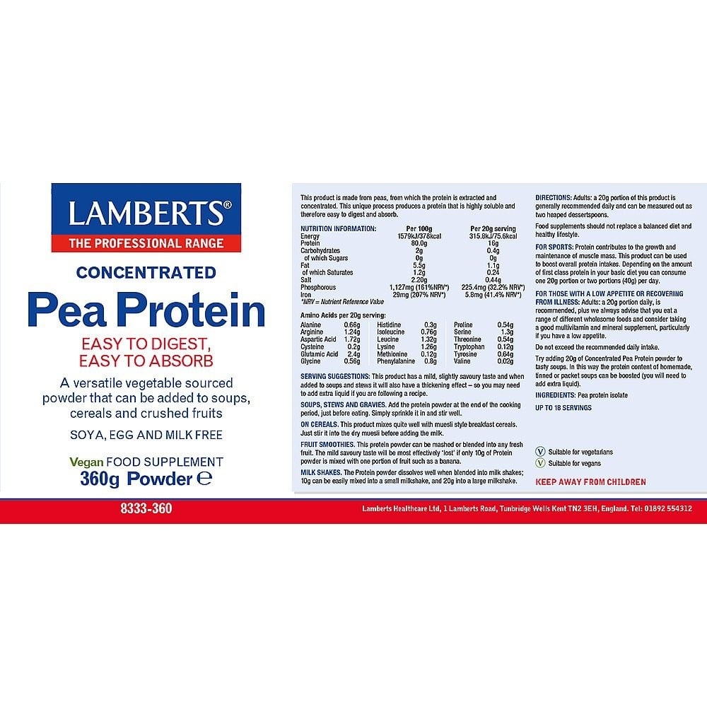 LAMBERTS - Pea Protein - 360gr