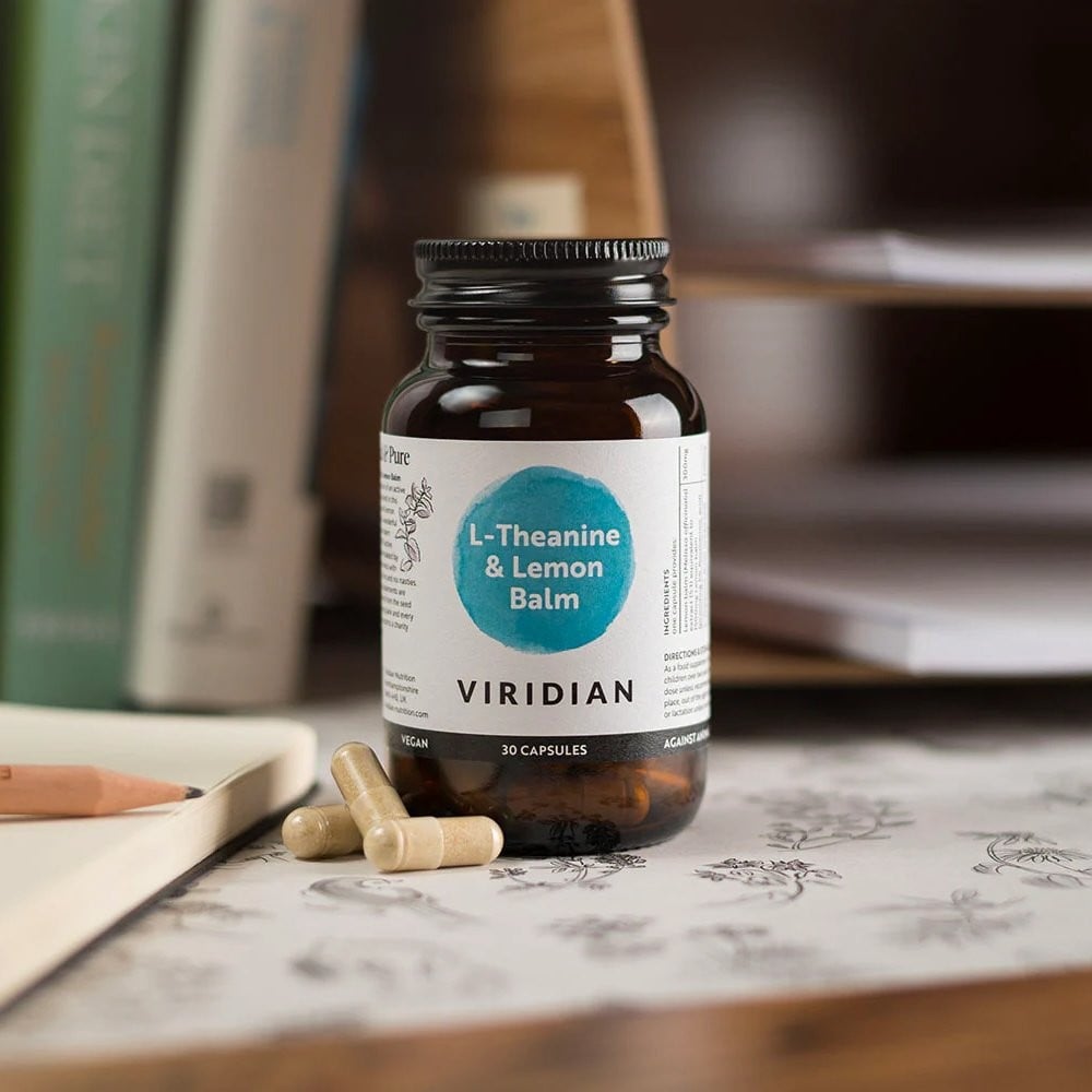 VIRIDIAN - L-Theanine & Lemon Balm Διατήρηση καλής γνωστικής λειτουργίας και υποστήριξη της χαλάρωσης - 30caps