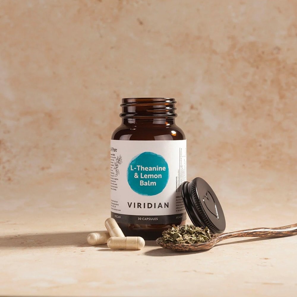 VIRIDIAN - L-Theanine & Lemon Balm Διατήρηση καλής γνωστικής λειτουργίας και υποστήριξη της χαλάρωσης - 30caps