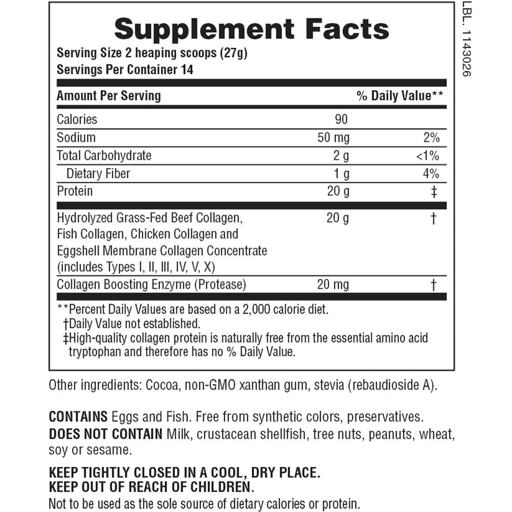 NATURES PLUS - Collagen Peptides Chocolate Υγεία νυχιών, μαλλιών & αρθρώσεων- 378g