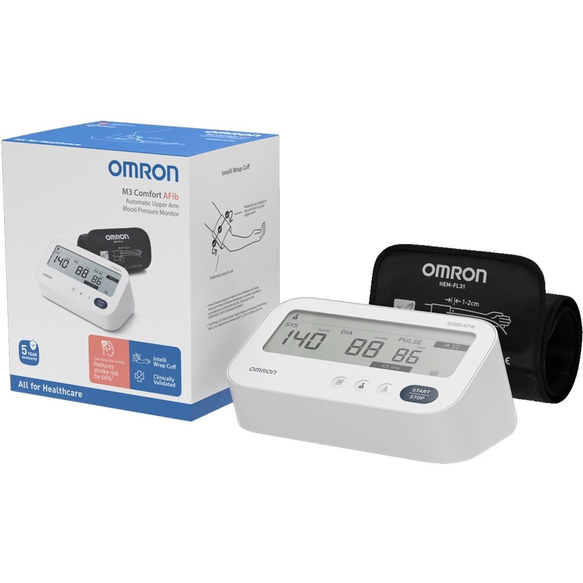 OMRON - M3 Comfort AFib (HEM-7196-FLE) Πιεσόμετρο Μπράτσου Κολπικής Μαρμαρυγής