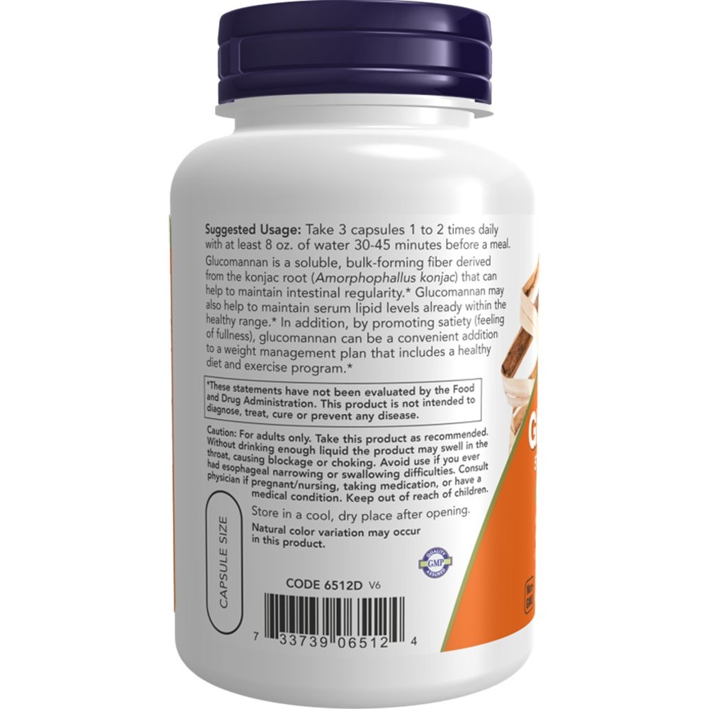 NOW - Glucomannan 575mg Υπακτική δράση - 180caps