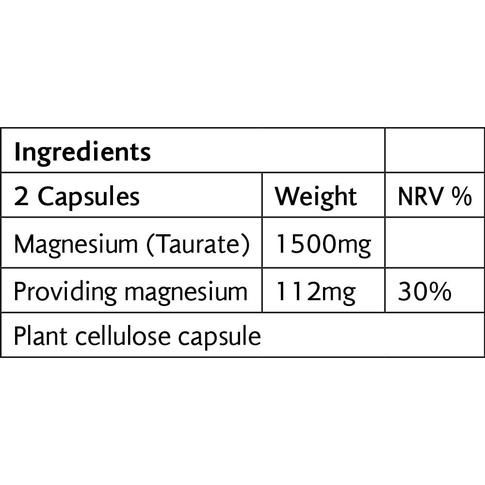 VIRIDIAN - Magnesium Taurate Ταυρικό Μαγνήσιο - 30caps