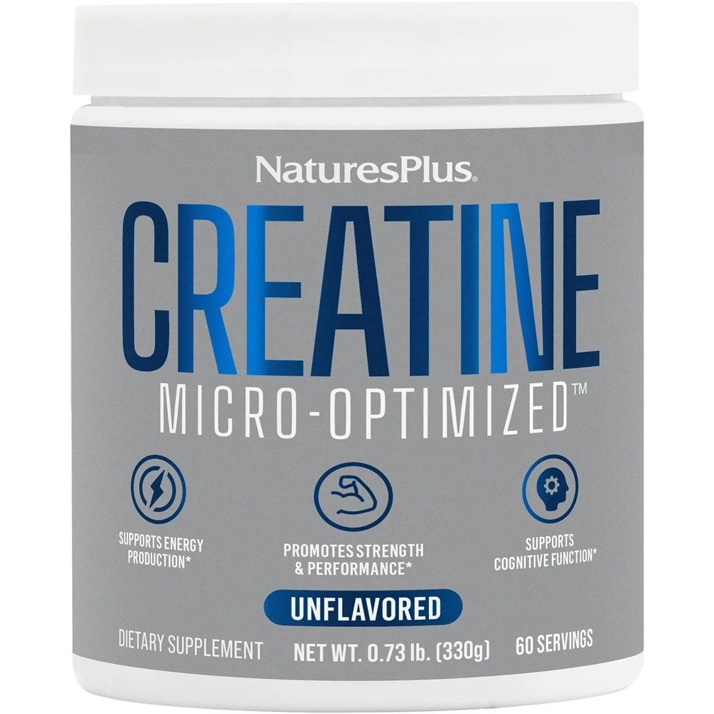 NATURES PLUS - Creatine Monohydrate Powder - 330gr ΜΕ ΔΩΡΟ DYNO-MINS Magnesium 300mg