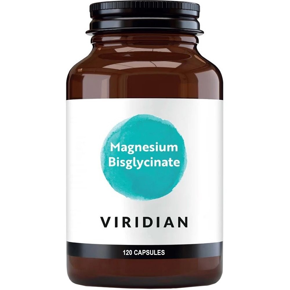 VIRIDIAN - Magnesium Bisglycinate Διγλυκινικό Μαγνήσιο - 120caps ΜΕ ΔΩΡΟ Electrolyte Fix Liquid Ηλεκτρολύτες - 100ml