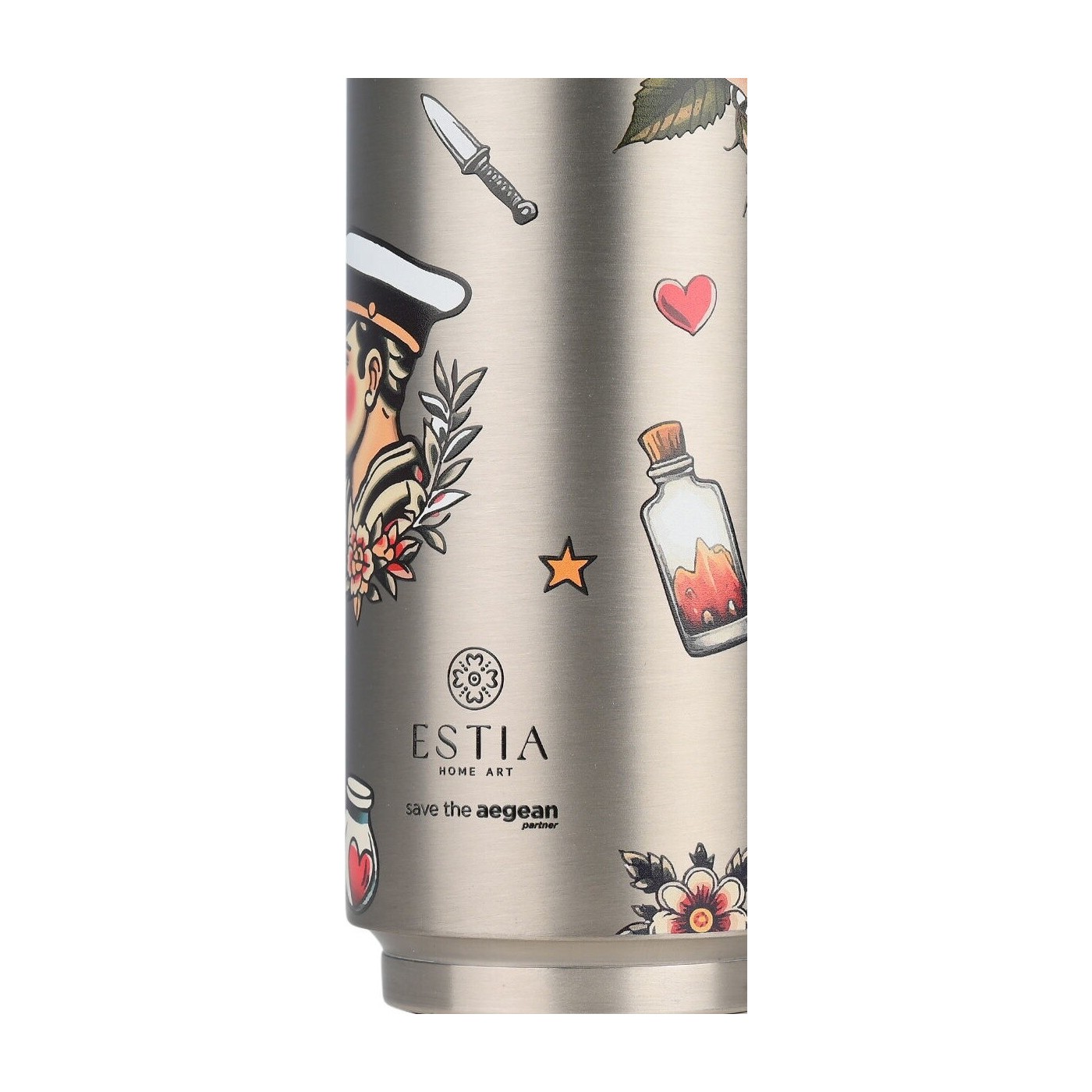 ESTIA - SAVE THE AEGEAN Travel Cup Old School Ink - 500ml